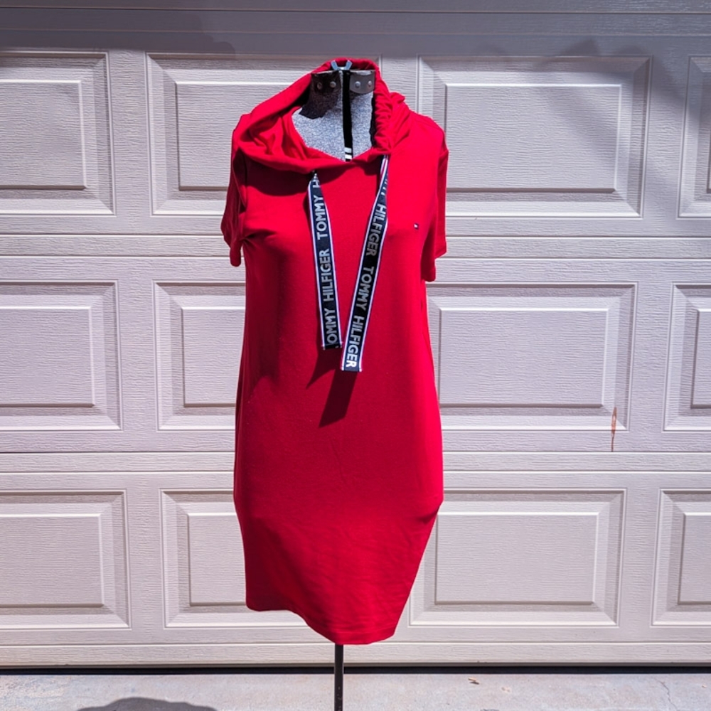 Tommy Hilfiger Red Hoodie Dress
